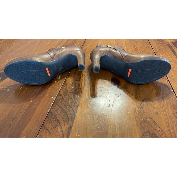 Rockport Ladies Heeled Ankle Boots Brown Designed in Italy Size 7.5 AdiPrene - Picture 4 of 12